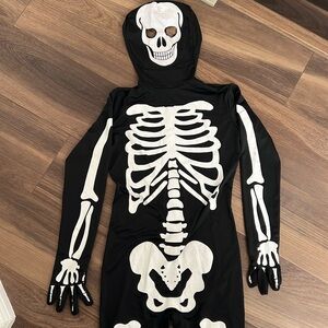 Men’s Large Halloween Skeleton one piece unitard